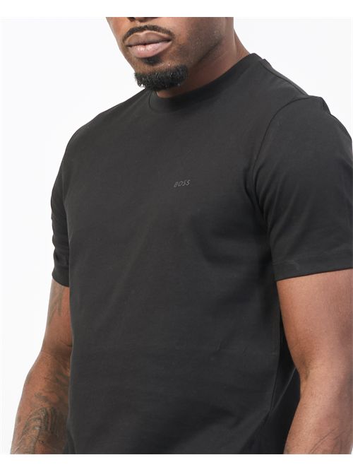 Men's Boss cotton T-shirt with logo on the chest BOSS | 50468347001