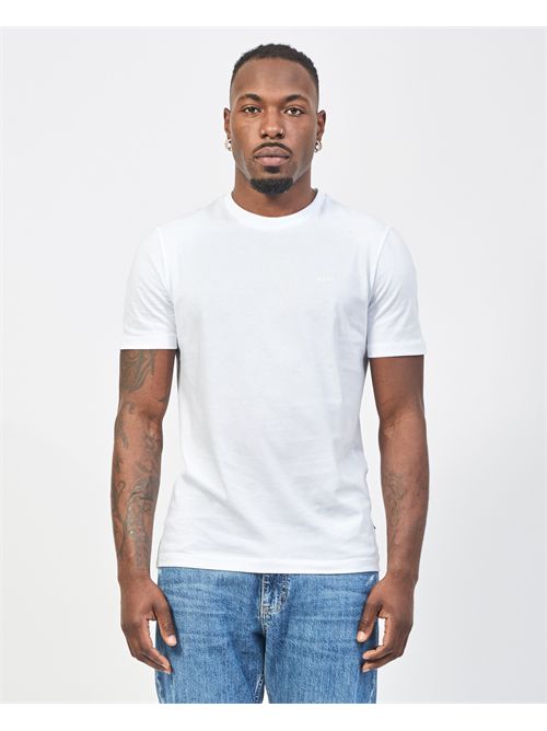 Men's Boss cotton T-shirt with logo on the chest BOSS | 50468347100