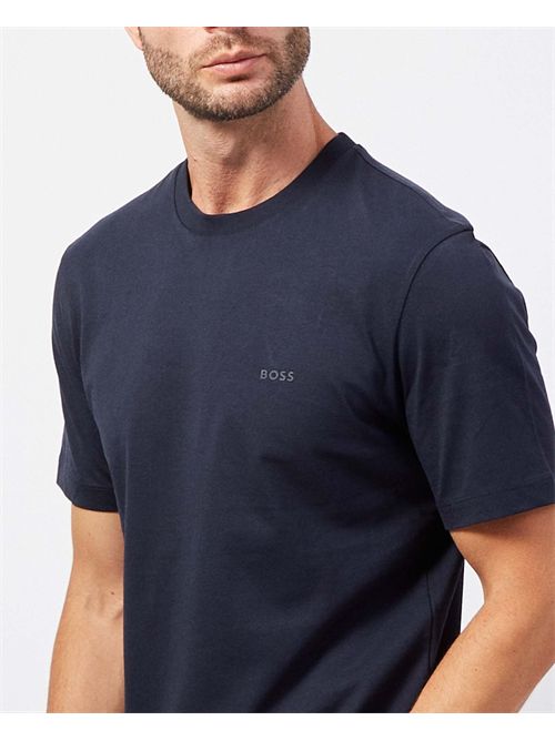 T-shirt uomo Boss in cotone con logo sul petto BOSS | 50468347404