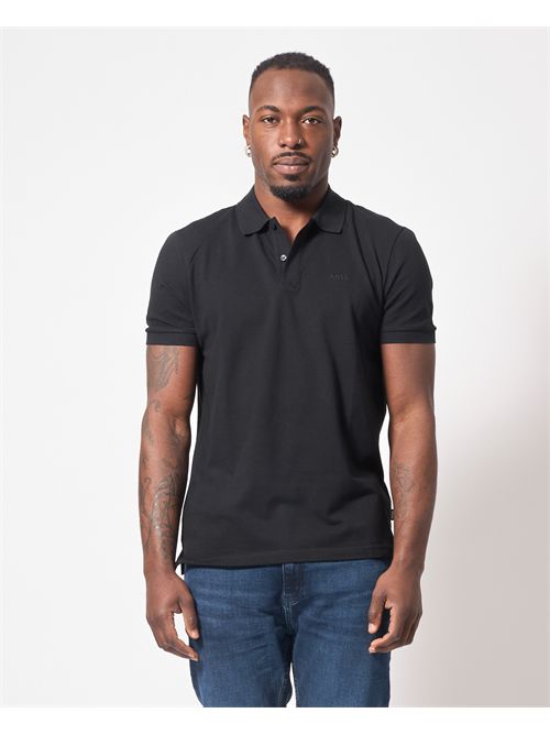 Polo uomo Boss regular fit con logo ricamato BOSS | 50468362001