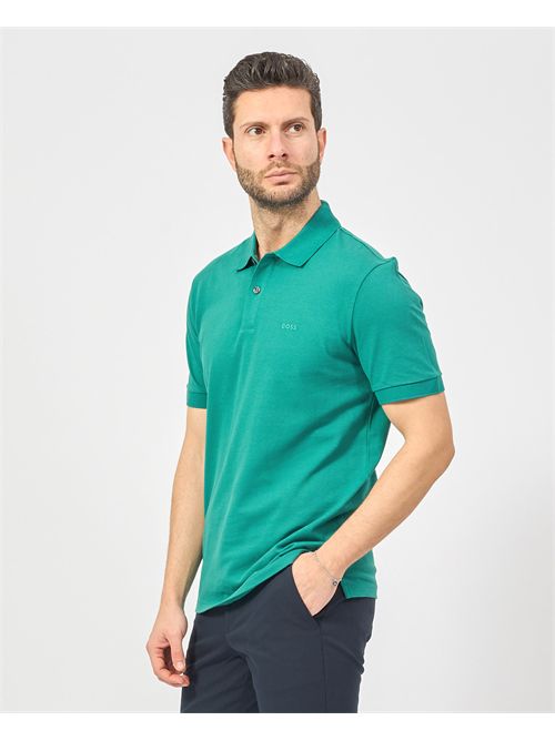 Polo uomo Boss regular fit con logo ricamato BOSS | 50468362366