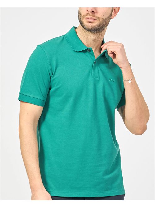 Polo uomo Boss regular fit con logo ricamato BOSS | 50468362366