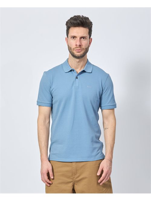 Polo uomo Boss regular fit con logo ricamato BOSS | 50468362459