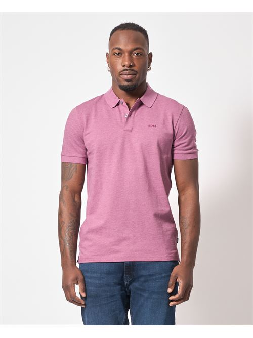 Polo uomo Boss regular fit con logo ricamato BOSS | 50468362535