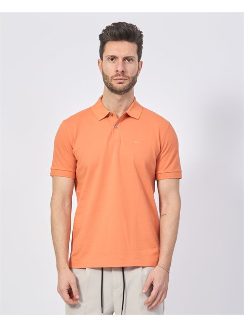 Polo uomo Boss regular fit con logo ricamato BOSS | 50468362823