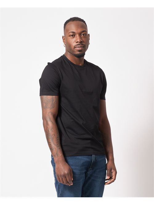 T-shirt nera girocollo Boss slim fit in cotone BOSS | 50468395001