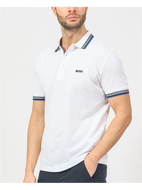 Polo uomo Paddy di Boss con bordi a contrasto BOSS | 50469055106