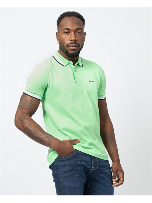 Paddy men's polo shirt by Boss with contrasting edges BOSS | 50469055319