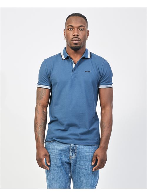 Paddy men's polo shirt by Boss with contrasting edges BOSS | 50469055425