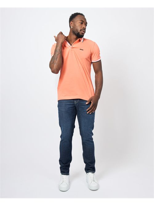 Paddy men's polo shirt by Boss with contrasting edges BOSS | 50469055649