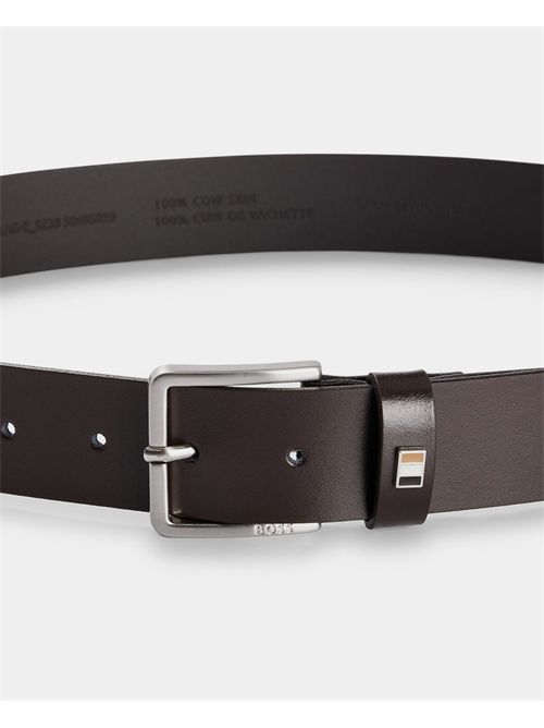 Ceinture en cuir Boss avec détails en métal BOSS | 50486839205