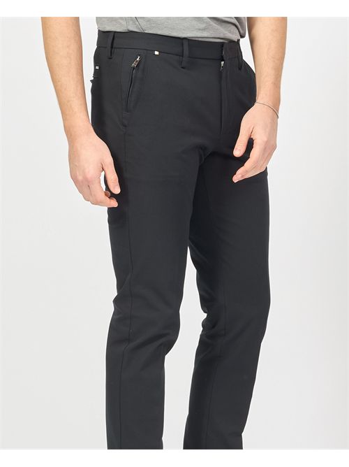 Pantaloni uomo Boss neri elasticizzati slim fit BOSS | 50487754001