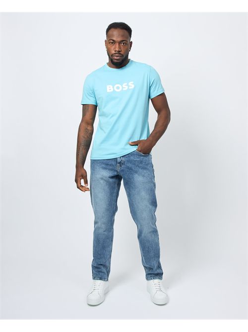 T-shirt col rond coupe décontractée Boss pour homme BOSS | 50491706455