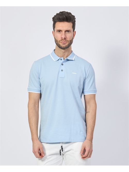 Boss men's polo with contrasting profiles BOSS | 50494697450