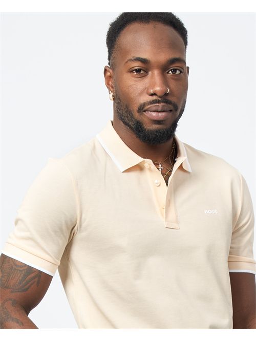 Boss men's polo with contrasting profiles BOSS | 50494697849