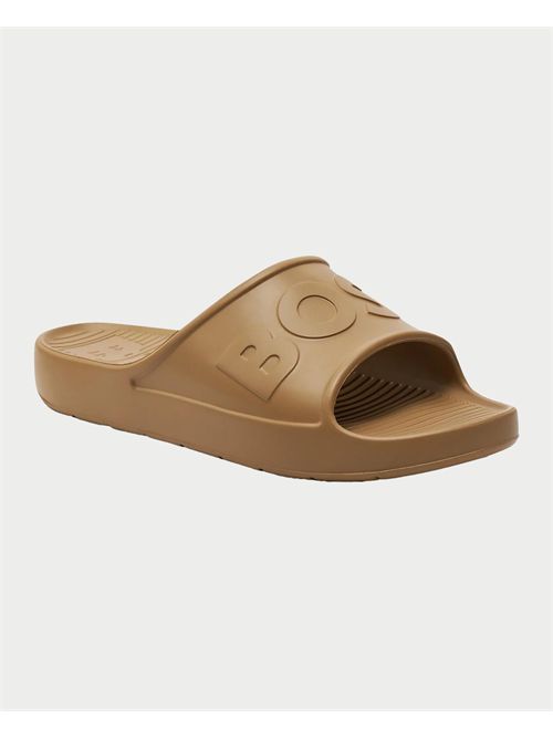 Boss men's slider sandals with logo band