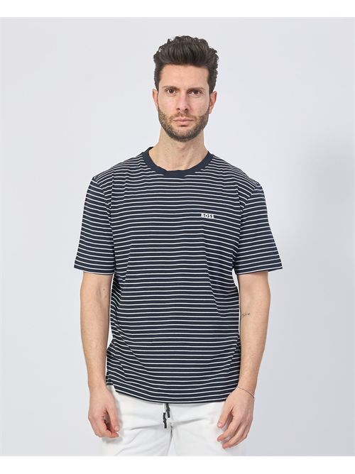 Boss Men's T-Shirt with Striped Pattern BOSS | 50499334100