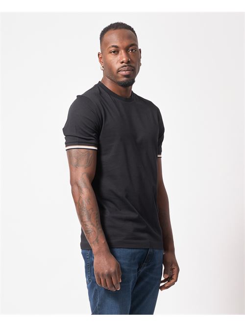 Boss Men's Crew Neck T-Shirt with Stripes on the Sleeves BOSS | 50501097001