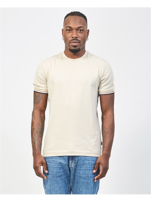 Boss Men's Crew Neck T-Shirt with Stripes on the Sleeves BOSS | 50501097131