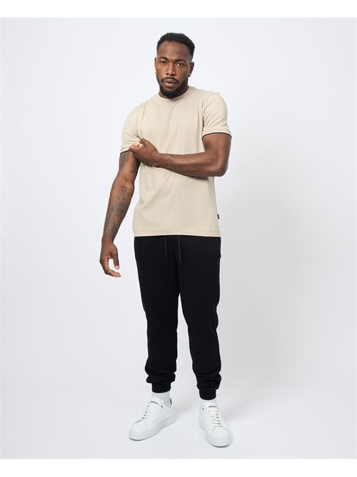 Boss Men's Crew Neck T-Shirt with Stripes on the Sleeves BOSS | 50501097275