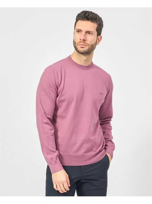 Boss men's crew neck sweater with embroidered logo BOSS | 50506023524