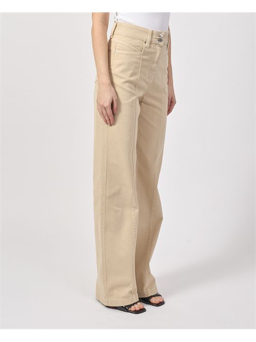 Pantalon femme Boss en mélange de coton avec surpiqûres BOSS | 50531036287