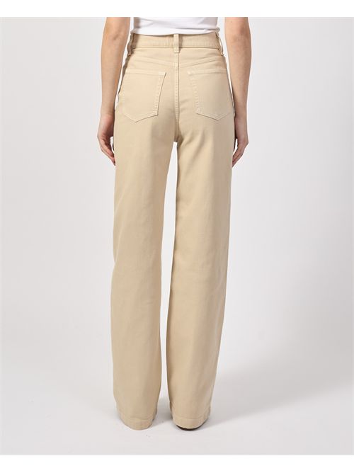 Pantalon femme Boss en mélange de coton avec surpiqûres BOSS | 50531036287