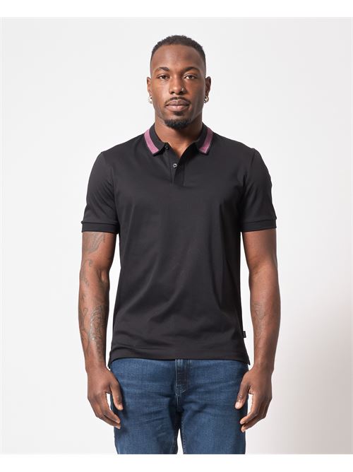 Boss slim fit men's polo shirt with contrasting collar BOSS | 50531791001