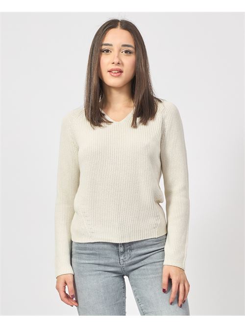 Boss perforated V-neck sweater BOSS | 50532424118