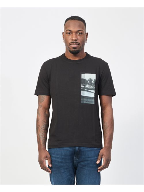 Boss cotton T-shirt with graphic print BOSS | 50533233001