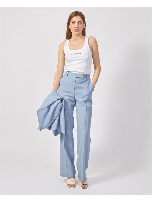 Boss women's high-waisted trousers with checked pattern BOSS | 50534529967