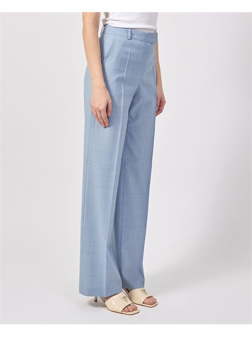 Boss women's high-waisted trousers with checked pattern BOSS | 50534529967