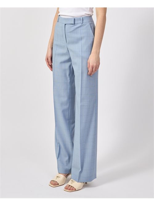 Boss women's high-waisted trousers with checked pattern BOSS | 50534529967