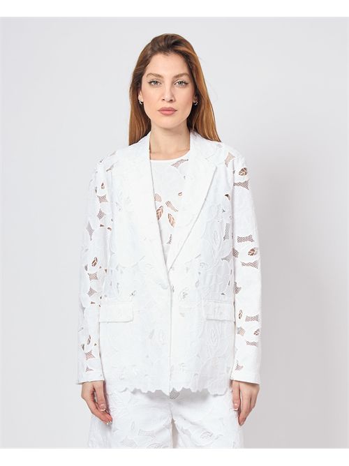 Boss women's single-breasted jacket with embroidery BOSS | 50535516100