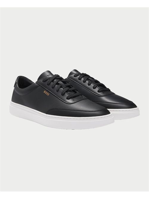 Sneakers in pelle Boss con logo laterale