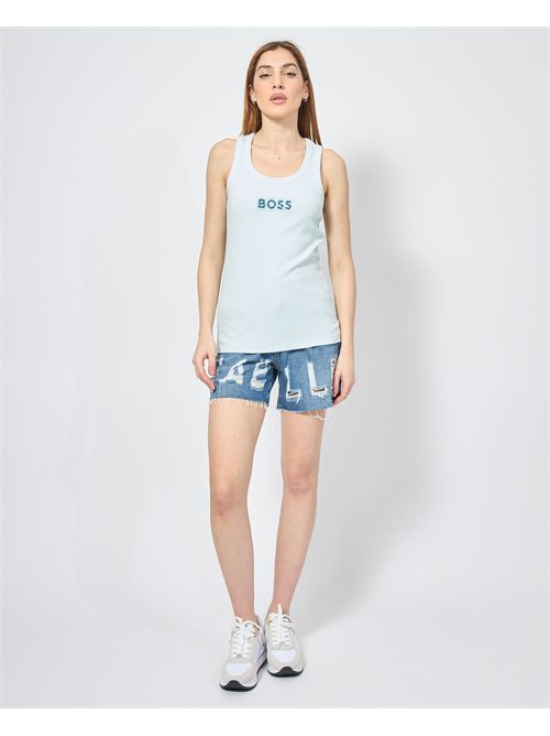 Boss women's tank top in stretch cotton BOSS | 50536985442