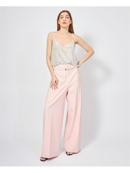 Pantalon coupe décontractée rose pour femme Boss BOSS | 50537404685