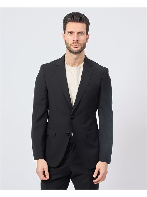 Black Boss single-breasted cotton jacket BOSS | 50537537001