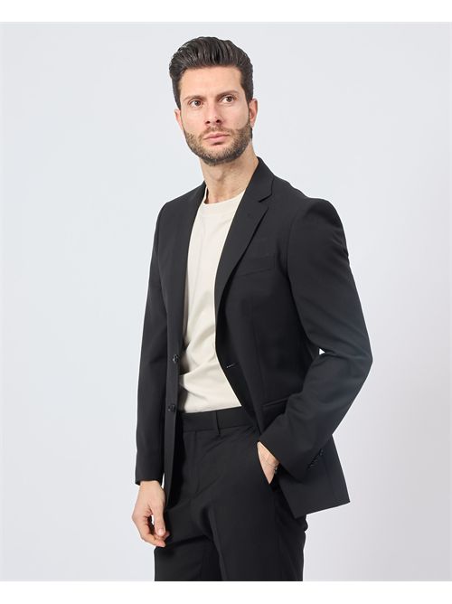 Black Boss single-breasted cotton jacket BOSS | 50537537001