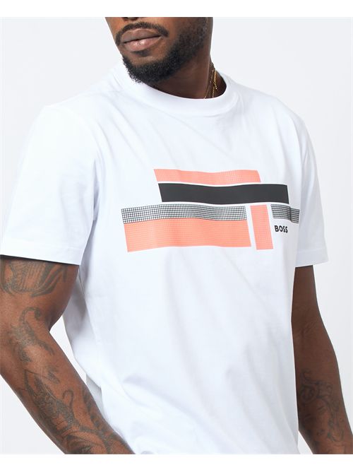 Boss Men's T-Shirt with Striped Print BOSS | 50538923100