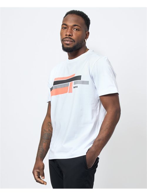 Boss Men's T-Shirt with Striped Print BOSS | 50538923100