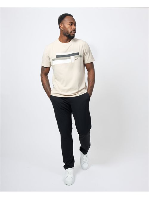 Boss Men's T-Shirt with Striped Print BOSS | 50538923284