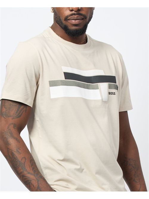 T-shirt uomo Boss con stampa a righe BOSS | 50538923284