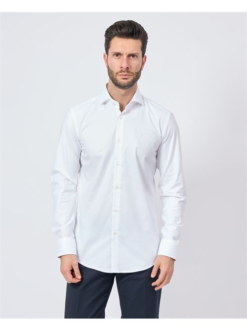 Chemise Boss blanche en coton extensible BOSS | 50538962100