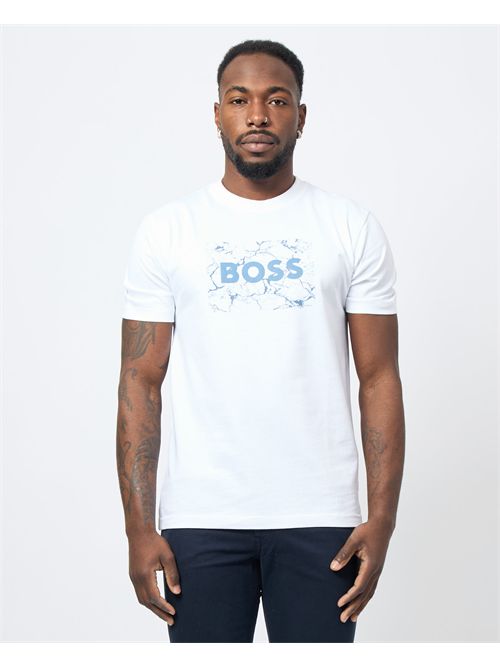 Boss Crew Neck T-Shirt with New Graphic BOSS | 50539186100