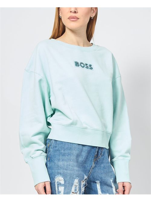 Felpa donna Boss oversize girocollo BOSS | 50540263442