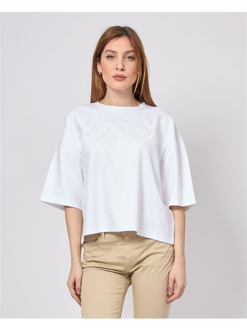 Boss Cotton T-Shirt with Front Embroidery BOSS | 50541328100