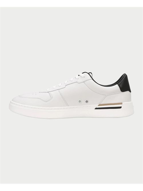 Boss leather sneakers with brand stripes BOSS | 50542538140