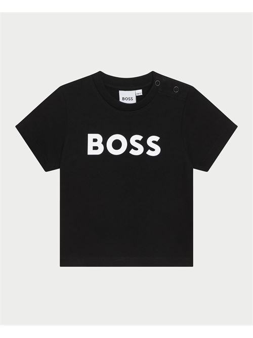 T-shirt bambino Boss in cotone con logo BOSS | J05P1209B