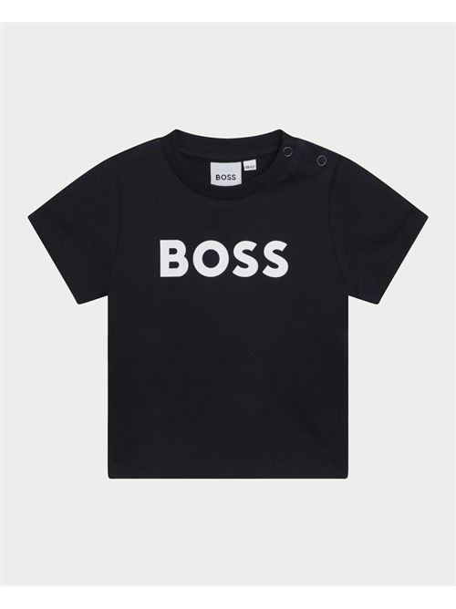 T-shirt bambino Boss in cotone con logo BOSS | J05P12849